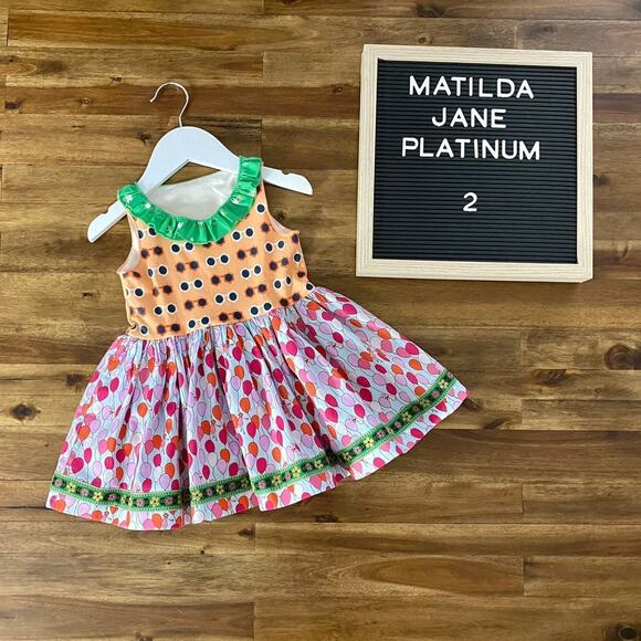 NEW Matilda Jane Platinum Colorful Orange Green Blue Sun Ray Sleeveless Sara Top - Picture 1 of 8